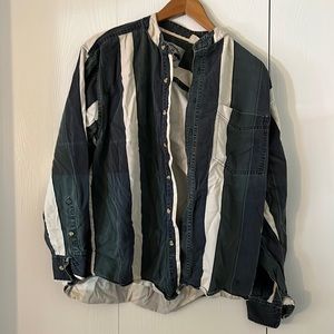Vintage men’s striped cotton button up